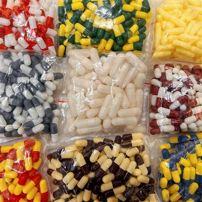 Farge HPMC TiO2- gratis kapsler